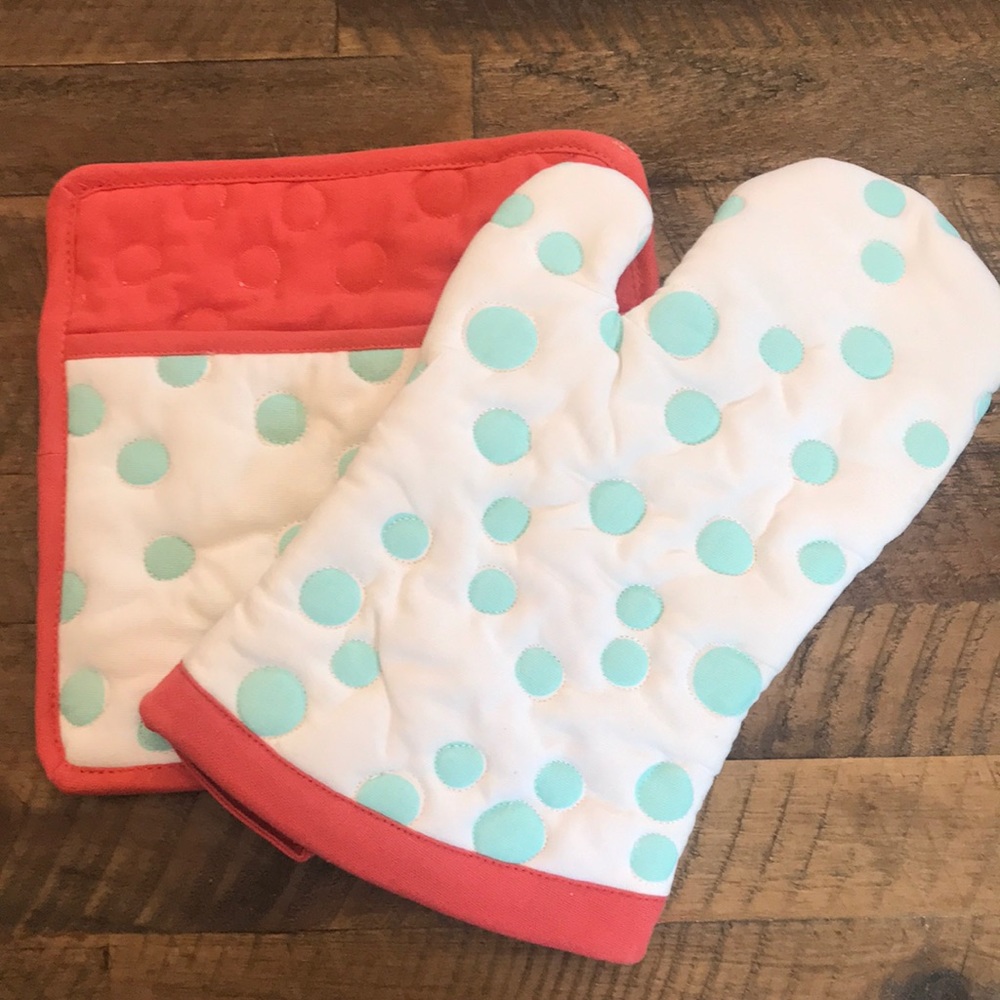 Anthropologie oven mitt and port holder!